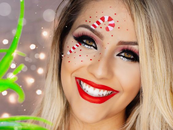 maquillaje caramelo navideño; 15 Maquillajes navideños que te convertirán en la reina del invierno