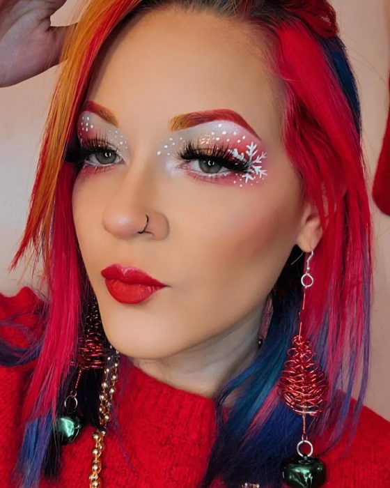 maquillaje copos de nieve; 15 Maquillajes navideños que te convertirán en la reina del invierno