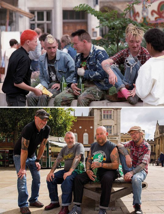 Chicos punk; Chris Porsz Fotógrafo encuentra a personas que fotografió hace años y logra recrear las imágenes