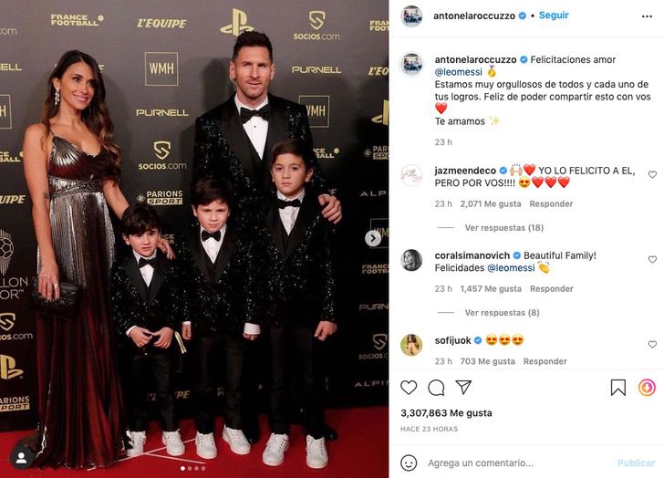 Comentarios en Twitter sobre la reacción de Messi con Antonela