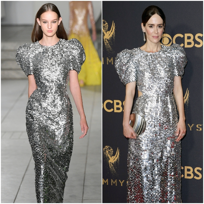 Sarah Paulson en Carolina Herrera