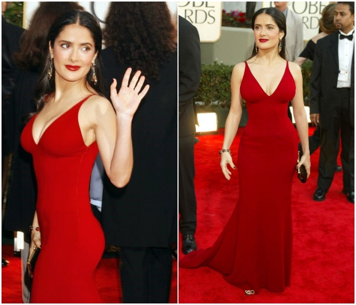 Salma Hayek en Narciso Rodriguez