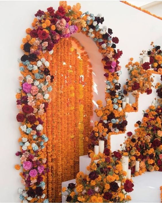 Escenario para fotos ;15 Chulísimas ideas para una boda en Día de muertos