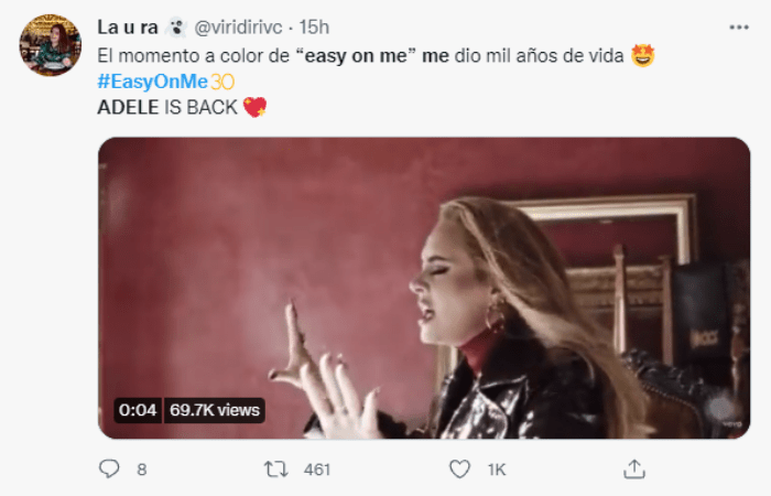 reacciones en twitter de Easy On Me