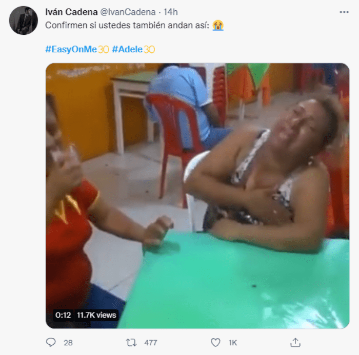 reacciones en twitter de Easy On Me