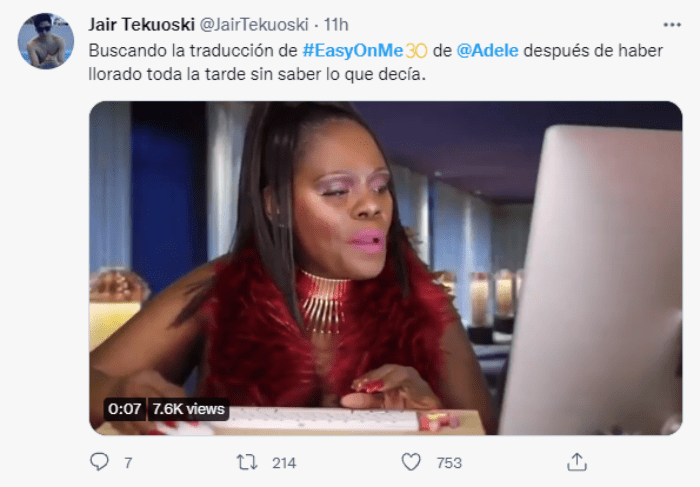 reacciones en twitter de Easy On Me