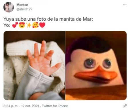Yuya muestra la mano de su bebé en Instagram