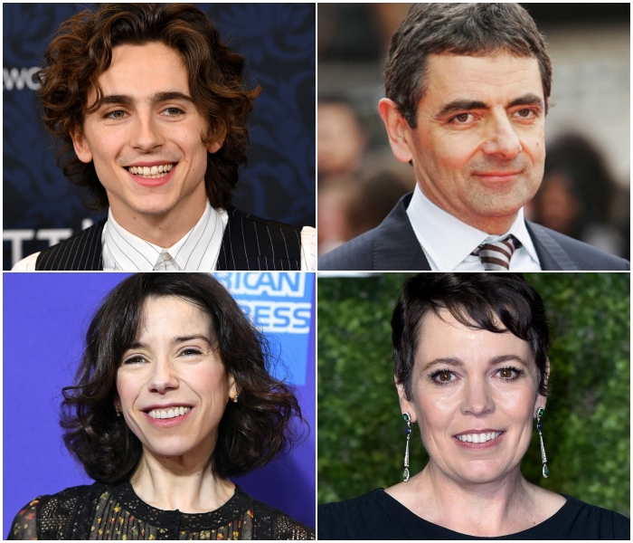 Timothée Chalamet, Rowan Atkinson, Sally Hawkins y la ganadora del Oscar, Olivia Colman