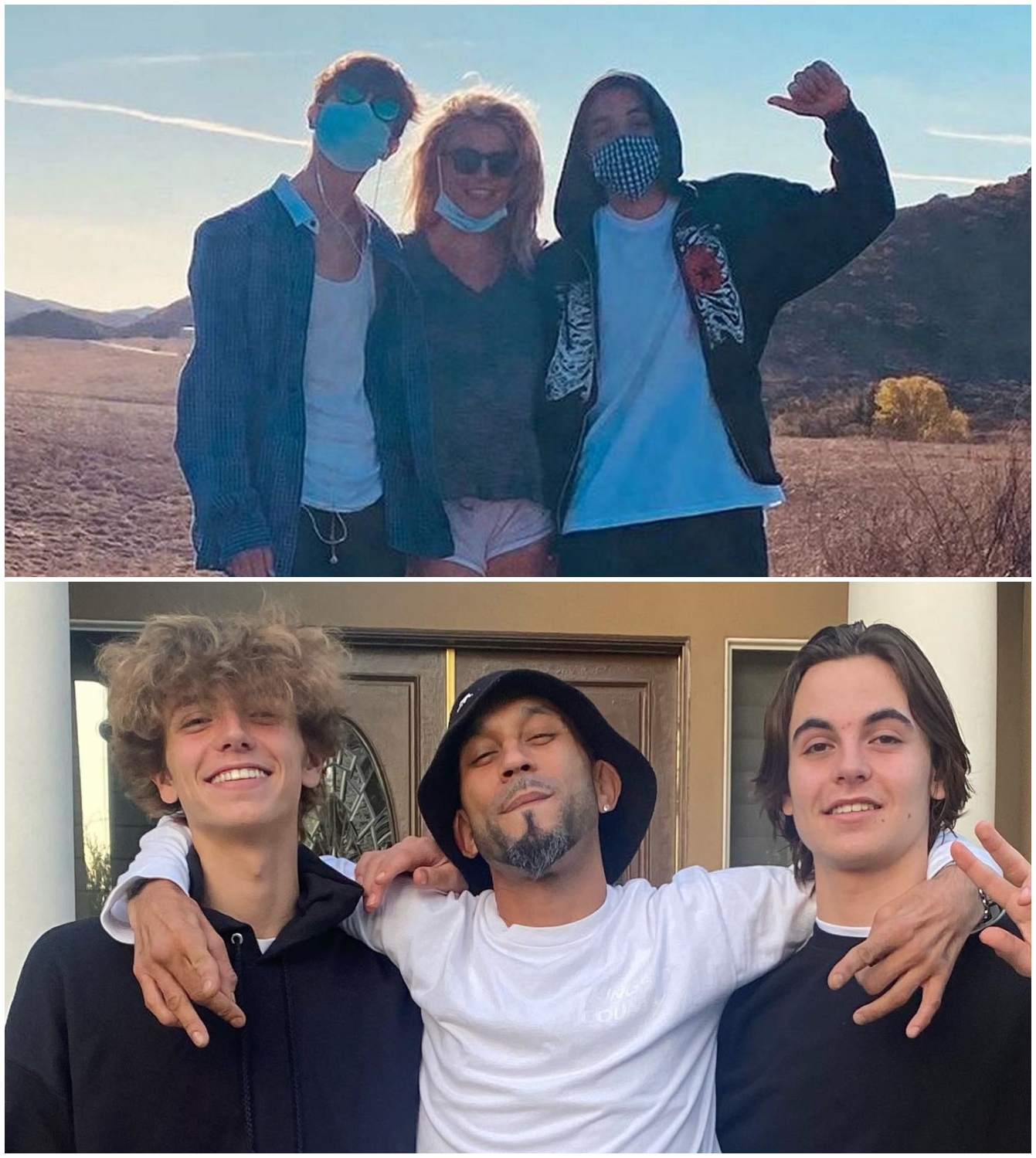 Britney Spears junto a sus hijos mayores