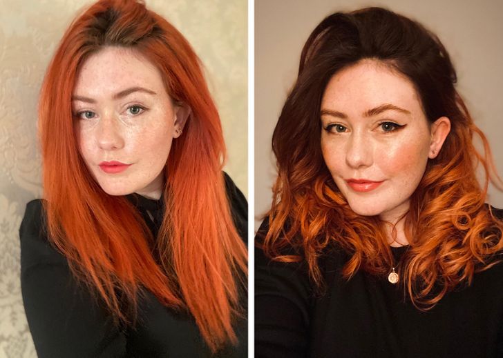 Pelirroja antes y después de cortar su cabello; 15 Cambios de cabello que te inspirarán a hacer lo tuyo