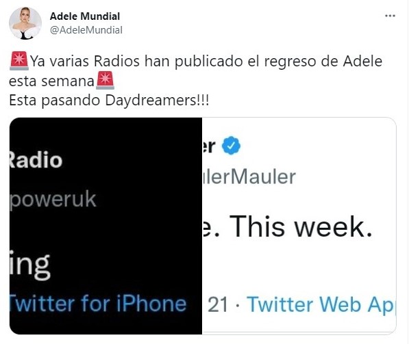 Tuits sobre Adele podría regresar a la escena musical con el disco '30'