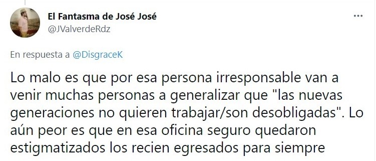 Pidió trabajo, se lo dieron y fingió ir al baño para luego escapar porque no le gustó