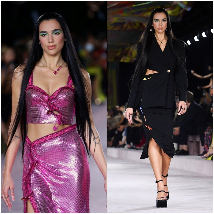 dua lipa modela para versace