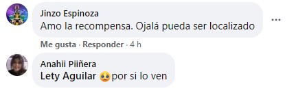 Comentarios en Facebook sobre la niña que perdió su peluche