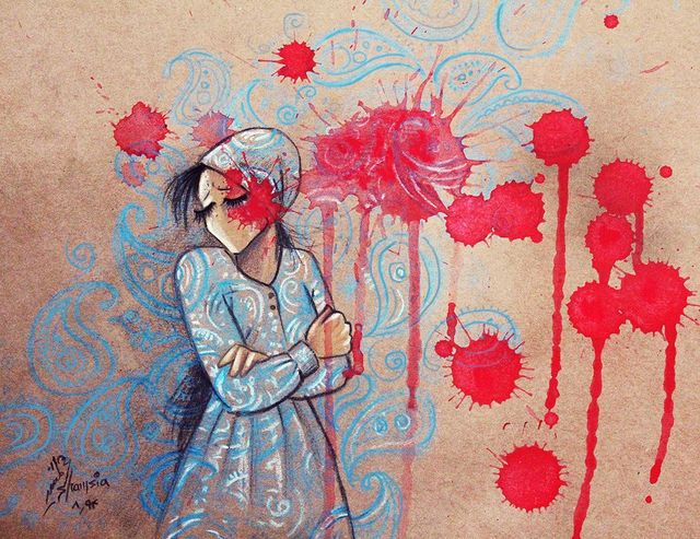 Pintura creada por Shamsia Hassani, grafitera de Kabul