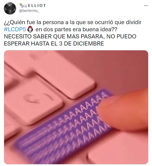 Reacciones de twitter sobre la última temporada de la casa de papel