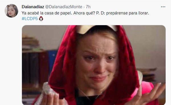 Reacciones de twitter sobre la última temporada de la casa de papel