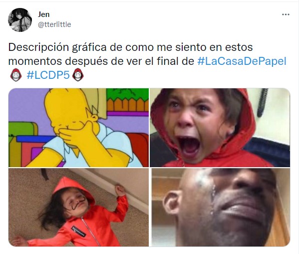 Reacciones de twitter sobre la última temporada de la casa de papel