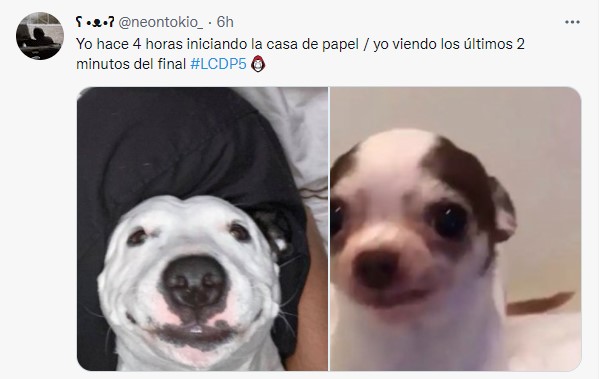 Reacciones de twitter sobre la última temporada de la casa de papel