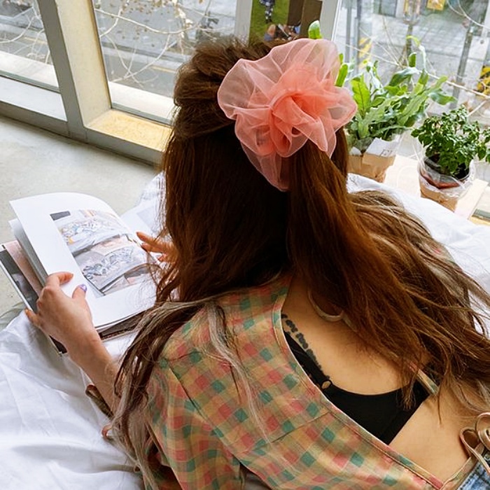 scrunchies efecto gaza
