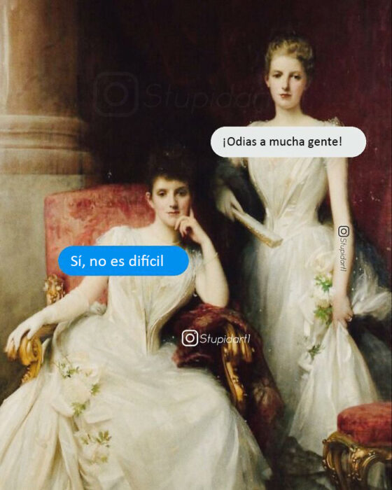 Obras de arte modificadas con cuadros de diálogo