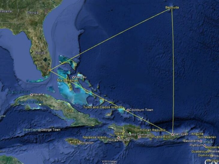 Mapa del triángulo de las Bermudas; Thomas Brown, el hombre que estuvo 7 años en el triángulo de las Bermudas y sobrevivió