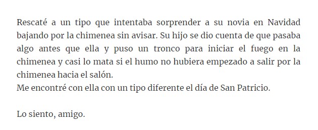 Anécdotas que han vivido los bomberos