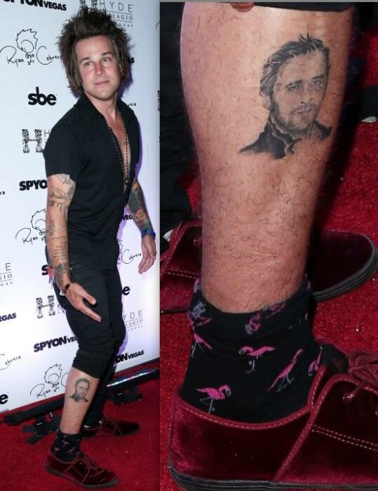Famoso con el tatuaje de otro famoso en su piel