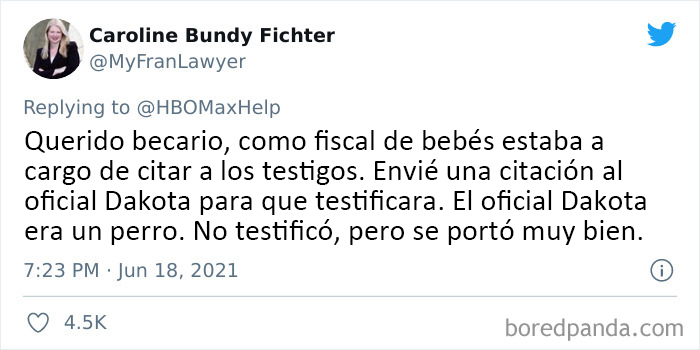 Tuit apoyando error cometido por becario de HBO