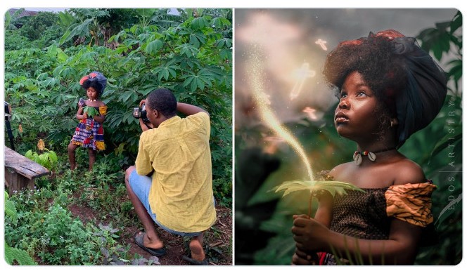 Niño en un jardín ;Fotógrafos comparten sus mejores trucos e internet no puede creer el resultado