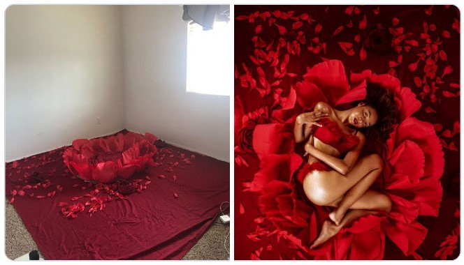 Chica recostada sobre flores ;Fotógrafos comparten sus mejores trucos e internet no puede creer el resultado