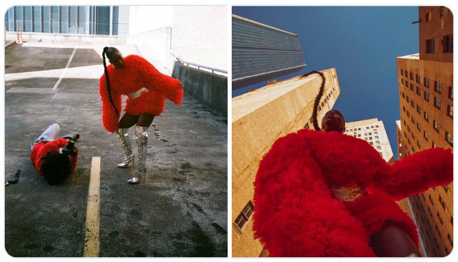 Chica bailando con vestido rojo ;Fotógrafos comparten sus mejores trucos e internet no puede creer el resultado