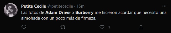 reacciones, memes, comentarios de Adam Driver en comercial de Burberry