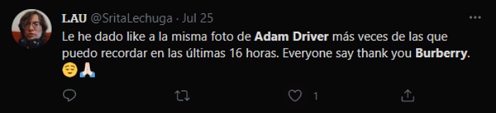 reacciones, memes, comentarios de Adam Driver en comercial de Burberry