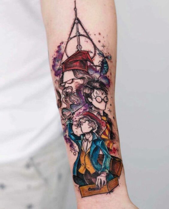 Personajes de Harry Potter; 18 Tatuajes inspirados en 'Harry Potter' que te llevarán de vuelta a Hogwarts