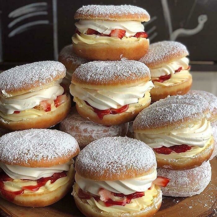 Rosquillas rellenas; Estas fotos de comida perfecta te harán romper la dieta