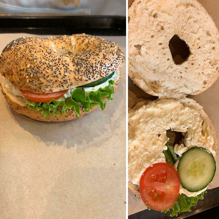 Pan con verduras ;personas que fueron estafadas al comprar comida rápida