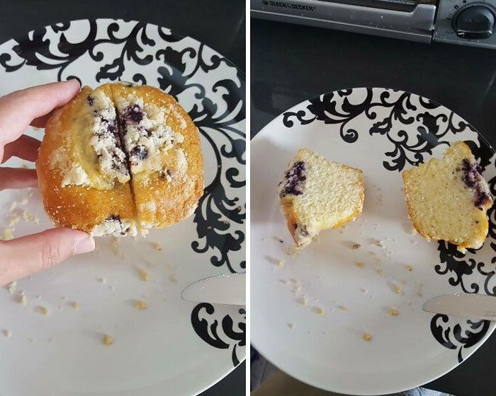 muffin de arándanos ;personas que fueron estafadas al comprar comida rápida