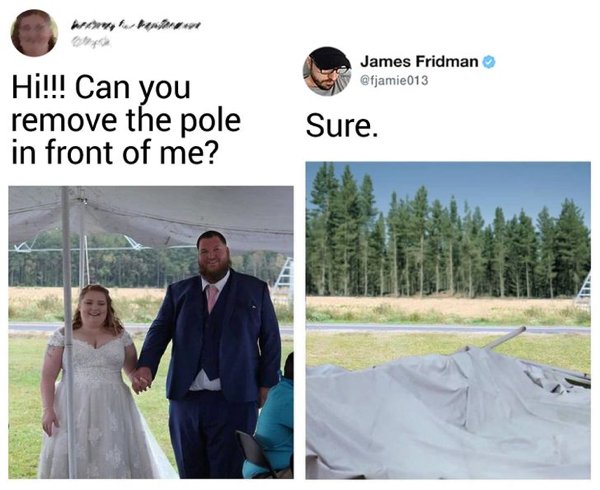 Modificaciones que hizo James Fridman a una fotografía en twitter 