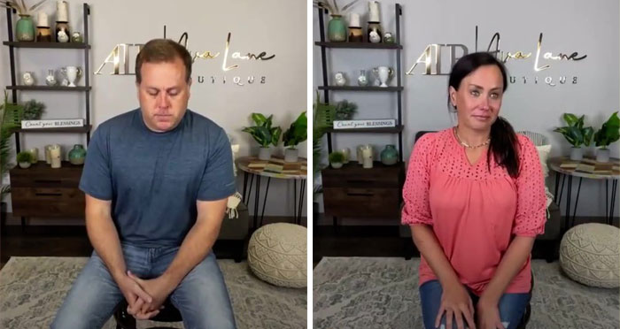 Pareja pidiendo una disculpa en sus redes sociales 