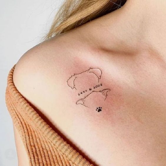 Siluetas de perros;15 Hermosos tatuajes para mostrar que eres una 'animal lover'