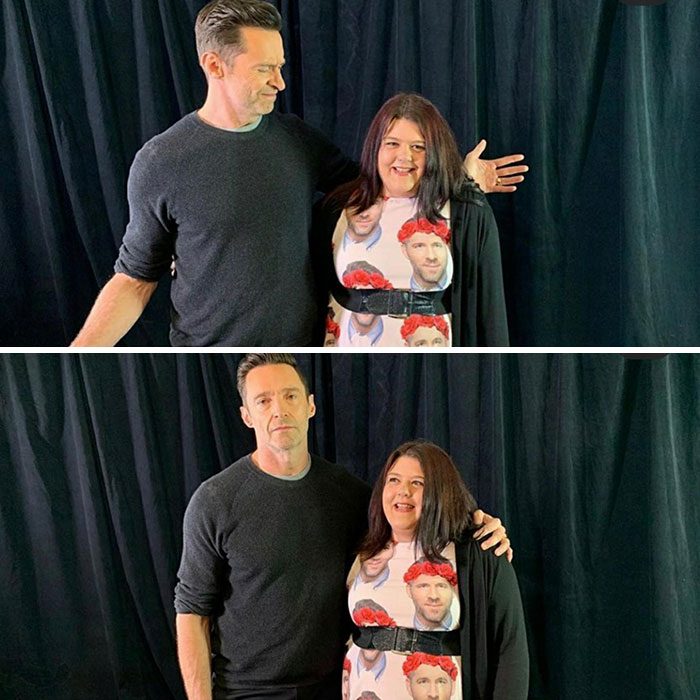Hugh Jackman ;18 Personas que conocieron a sus celebridades favoritas por casualidad