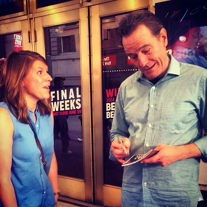Bryan Cranston ;18 Personas que conocieron a sus celebridades favoritas por casualidad