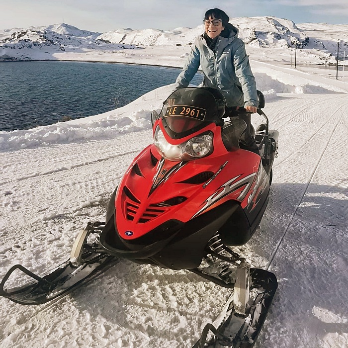 Valentina Miozzo en el círculo ártico en Noruega