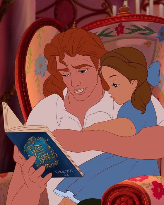 Ilustración del príncipe Adam de Oksana Pashchenko; artista reimagina a príncipes Disney como papás