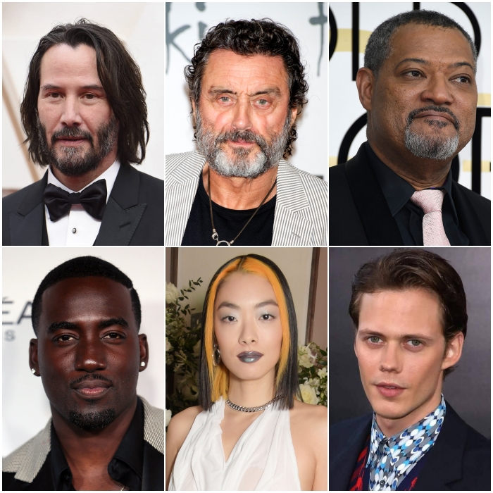 Keanu Reeves, Ian McShane y Laurence Fishbourne, Shamier Anderson, Rina Sawayama, Hiroyuki Sanada y Bill Skarsgard