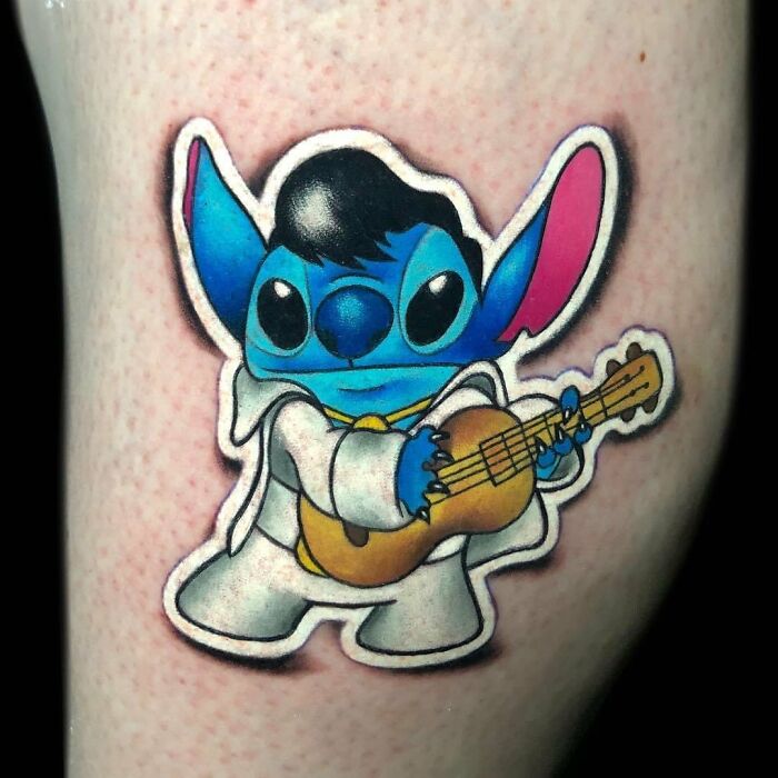 Stitch ;Artista crea hermoso tatuajes que parecen 'stickers' para la piel