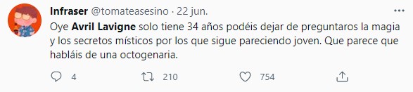 Comentarios en Twitter sobre el video de Avril Lavigne