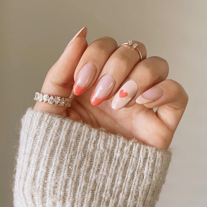 uñas de color nude con blanco, negro, diseño minimalista, fáciles, chic, elegante con verde, negro, rosa, beige y colores pastel