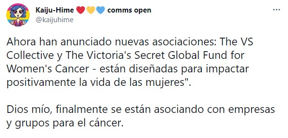 Opiniones en Twitter sobre el cambio en Victoria's Secret